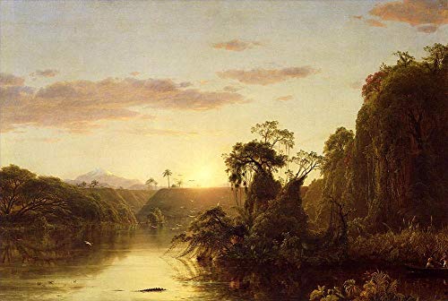 Peinture à l'huile de la rivière Magdalena par Frederic Edwin