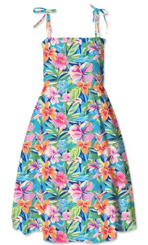 Image of Cromoncent Matching Hawaiian Outfits for Family, Dad and Son Matching Luau Beach Tropical Shirts Mommy Daughter Tropical Sets