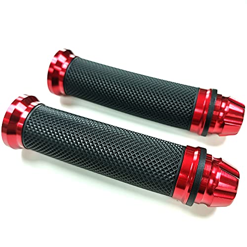 Kyobusa KY-AH-RED Aluminum Motorcycle 22Mm Handle Bar Rubber Gel Hand Grips Cnc Bar End 7/8 Inch Compatible thumb #1