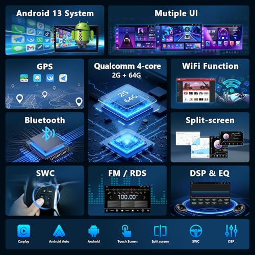 XGU 2G+64G Car Stereo for Honda Civic 2006 to 2011 Radio Apple CarPlay - image 3