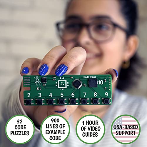 Code Piano S.T.E.M. Coding Toy for Kids 8-12 | Learn Real Coding and Technology Skills | Includes Access to 14 Online Projects and Songs That Teach Typed Programming