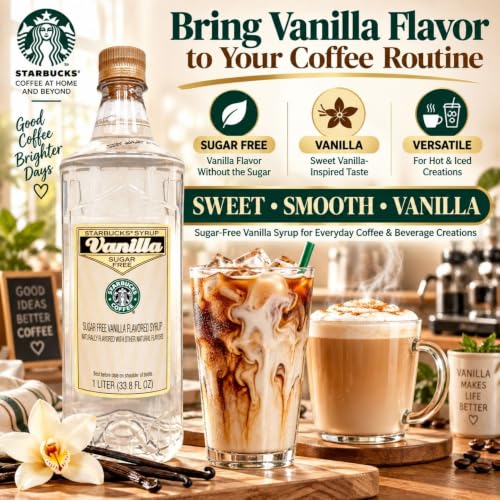 Starbucks Sugar-Free Vanilla Syrup (1-L.) - image 6