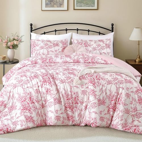 JANZAA Comforter Set Comforter Floral Bedding Sets Flowers Bed Comforter