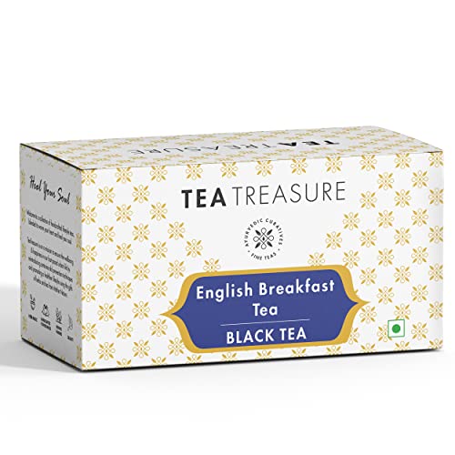 Image of Tea Treasure Spearmint Herbal Tea 50 Gm & Tea Treasure English Breakfast Black Tea 18 Pyramid Tea Bags