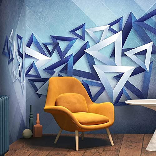 Papier peint autocollant triangles lavable et repositionnable pour grand format mural - 3