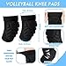 Vabean 8 Pcs Volleyball Accessories,Include Volleyball Arm Sleeves Knee Pads Sport Hair Scrunchies Sweat Band Drawstring Bag Cosmetic Bag Wrist Guard Knee Brace(Medium,Black)