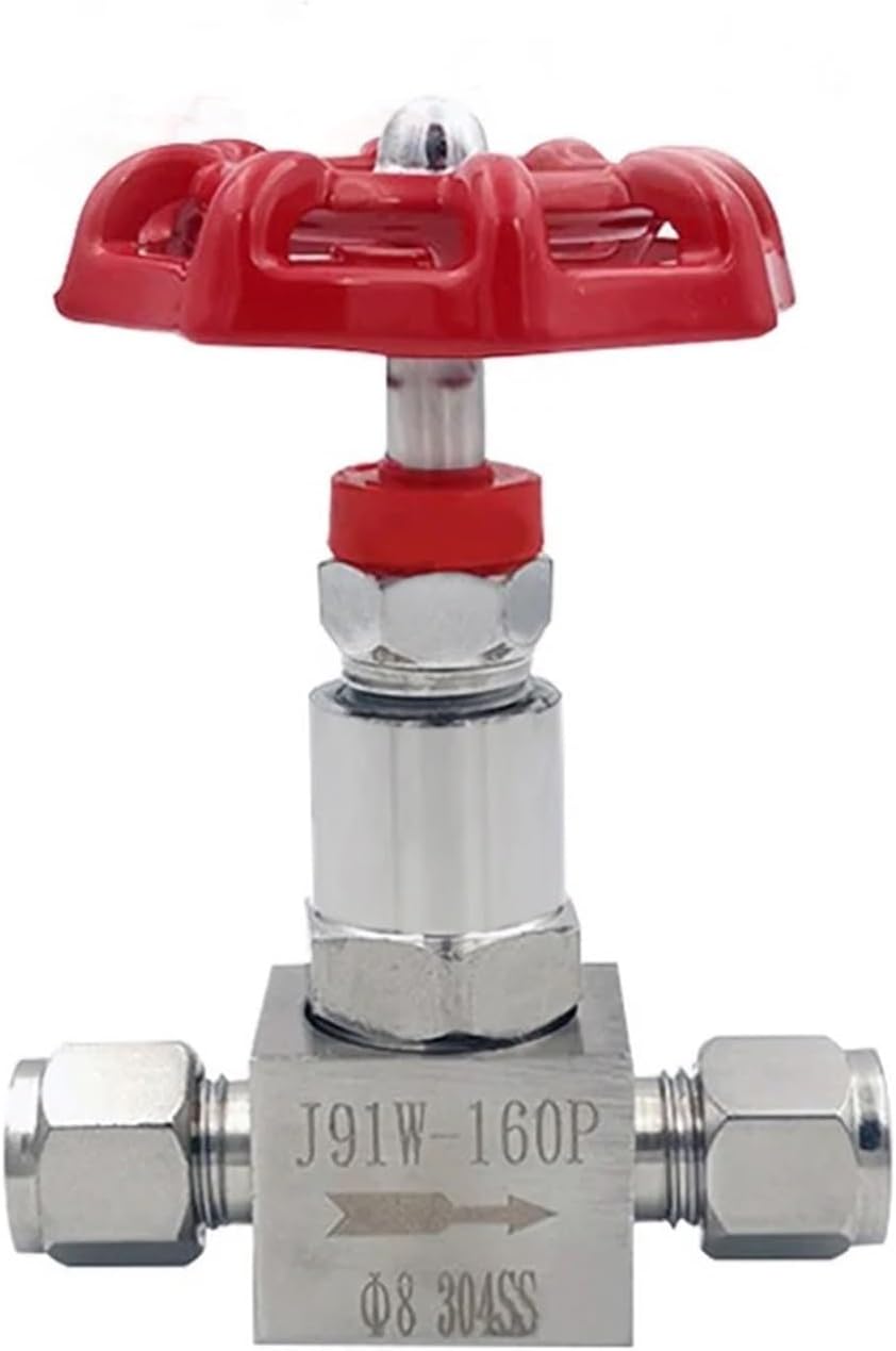 304 Stainless Steel Ferrule Needle Valve J91W-160P Ferrule Straight Through Globe Valve(OD 12mm)