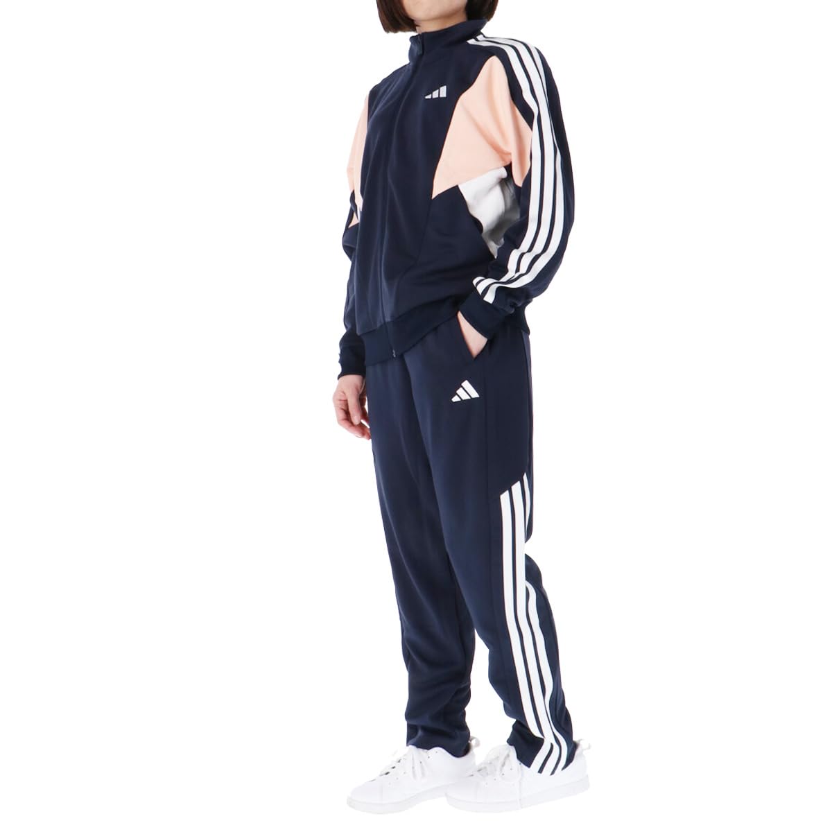 adidas ジャージ上下セット S 白/紺 adidas アディダス ジャージ 上下 メンズ ジャケット パンツ