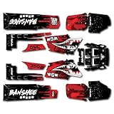Red Savage Camo Racing Fender Graphics Kit fits Yamaha Banshee 350 Twin