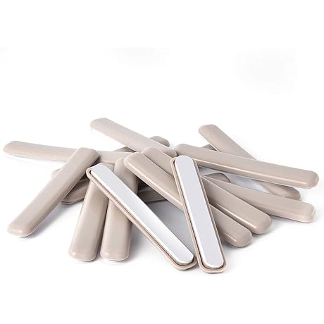 16 Pack Rectangular Self-Stick Furniture Sliders