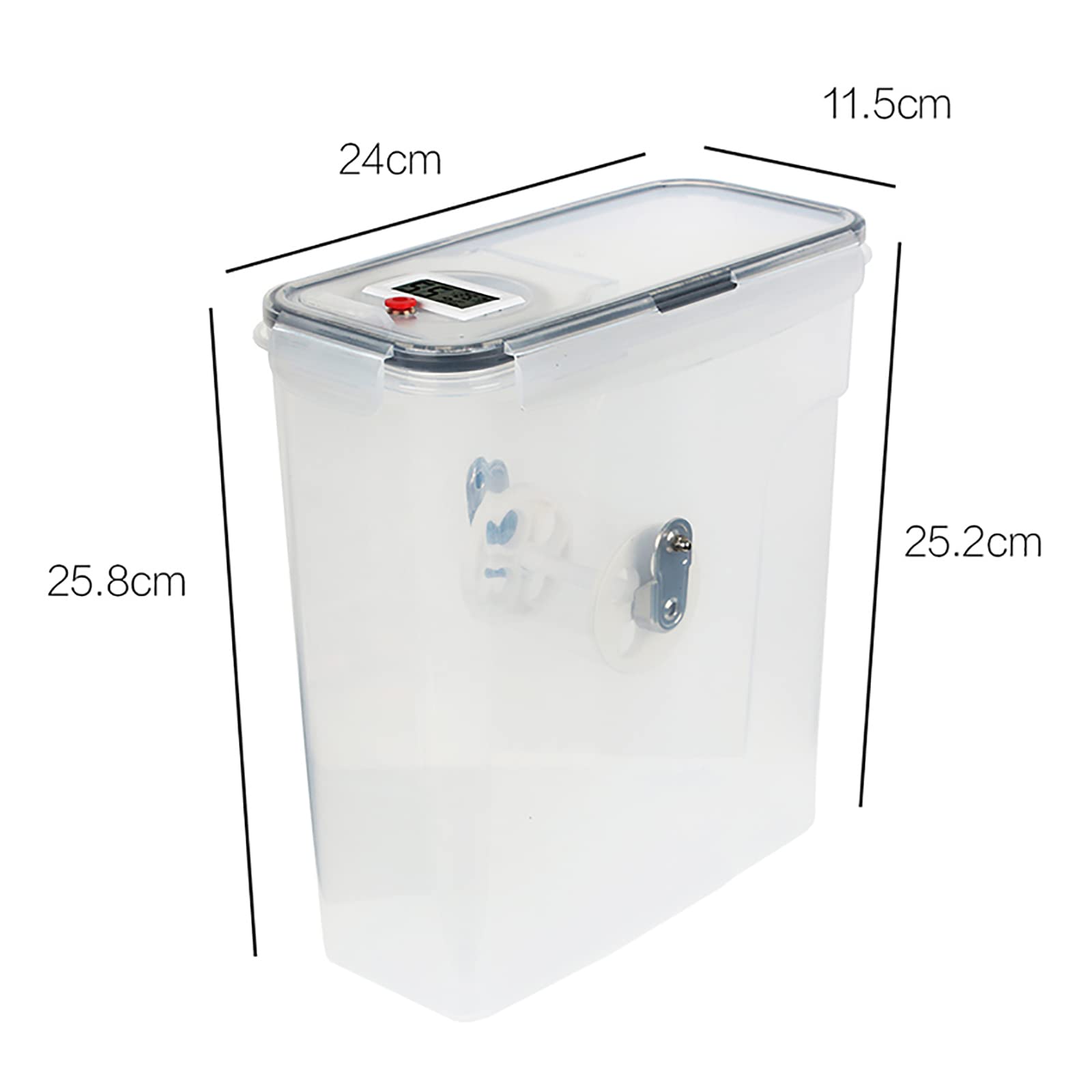 Materiały Eksploatacyjne Do Drukowania 3D Uszczelnione Pudełko Do Suszenia, Pyłoszczelne Pudełko 4L Z Wyświetlaczem Temperatury I Wilgotności, Odpowiednie Do 1kg Materiału PLA ABS