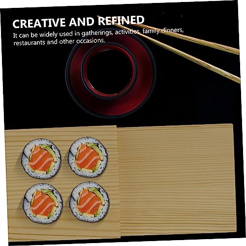 Bandeja Rectangular de Sushi con Tapa de Madera miniatura 7