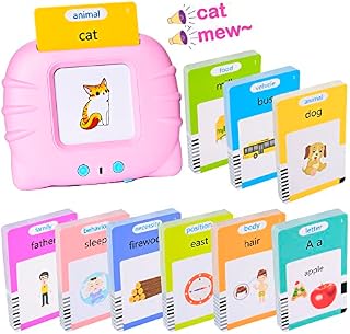 Talking Flash Cards Early Educational Toys for 3 4 5 6 Year Old Baby Boys Girls, Preschool Learning Reading Machine with 224/510 Words, Montessori Interactive Gift for Kids Toddlers