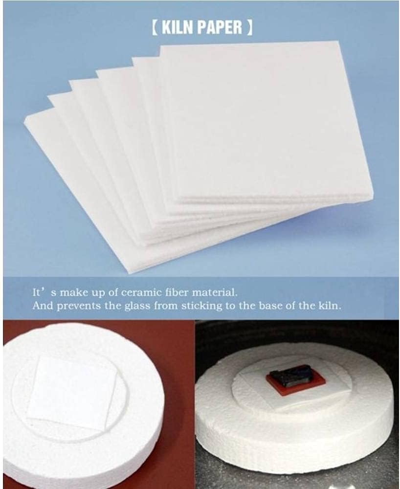 10 Sheets Kiln Paper, Microwave Kiln Paper Shelf Paper DIY Glass Fusing