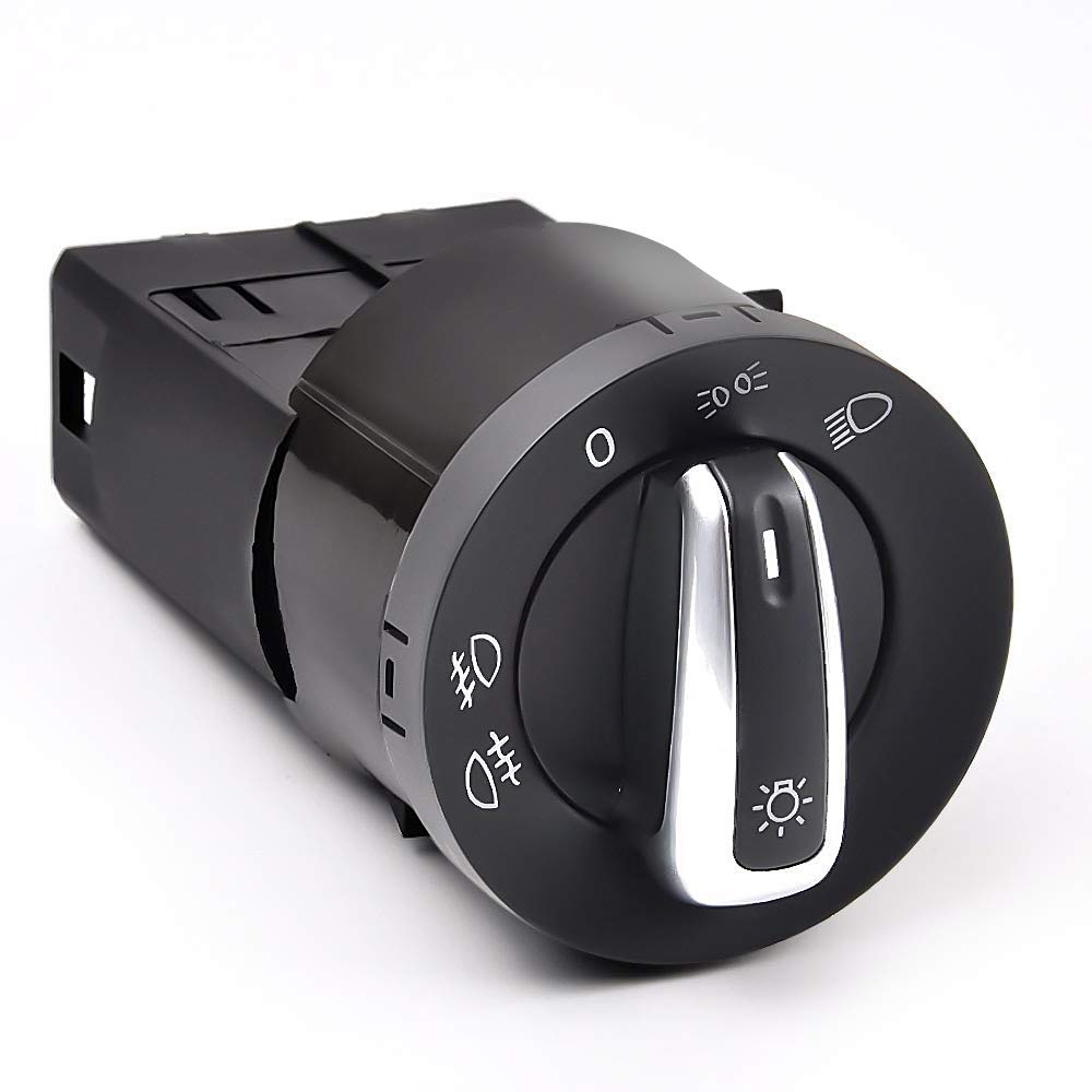 OTUAYAUTO Interruttore Luci Auto Manopola Placcatura Fendinebbia Accessori Ricambio 3BD941531A 1C0941531A