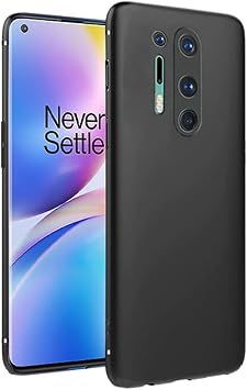 Microcase OnePlus 8 Pro Elektrocase Serisi Kamera Korumal  Silikon K l f - Siyah
