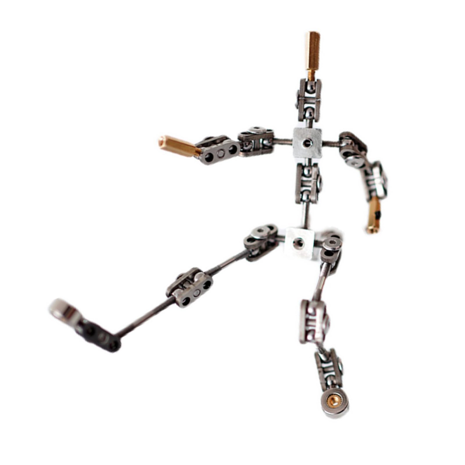 Marionetta in Metallo per La Creazione di Personaggi, Kit Scheletro di Personaggi Fai da Te per Animazione Stop Motion - Kit Scheletro Adulto Proporzionale 18 Cm 1:8,15cm