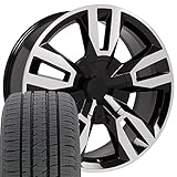 OE Wheels LLC 22 Inch Fit Chevy Silverado Tahoe Suburban GMC Sierra Yukon Cadillac Escalade RST...