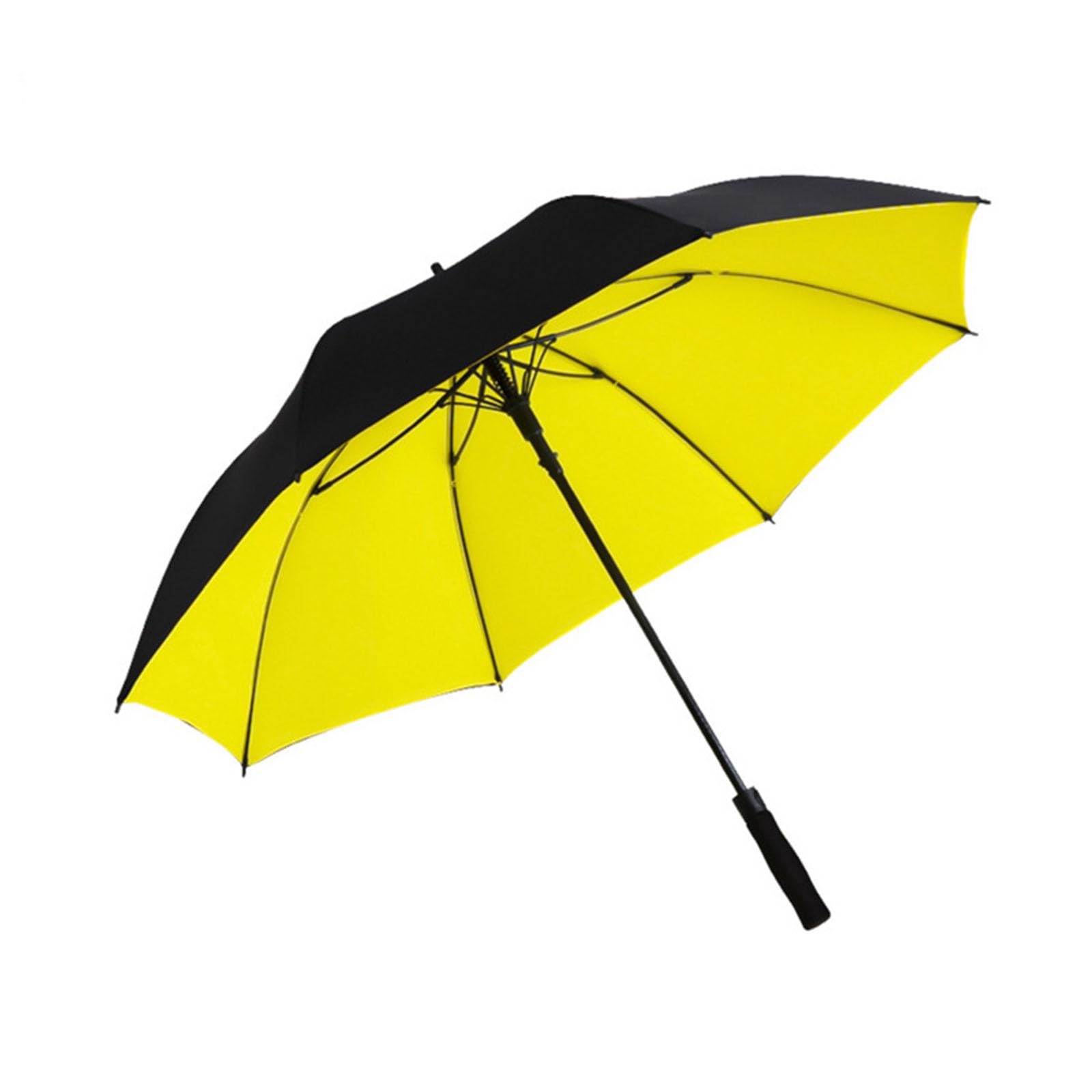 Parasol biznesowy golfowy, podwójny długi uchwyt, prosty winylowy parasol słoneczny, montowany na pojeździe, przeciwburzowy, różne kolory, materiał włóknisty (yellow)