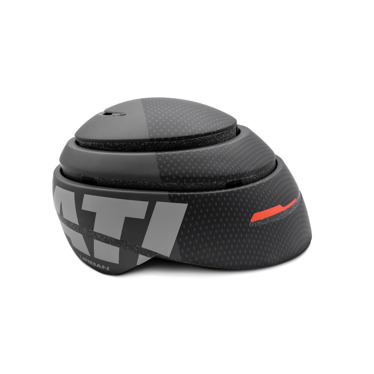 Ducati Casco Foldabile Urban, richiudibile Unisex Adulto, Nero con Dettagli Rossi, Large