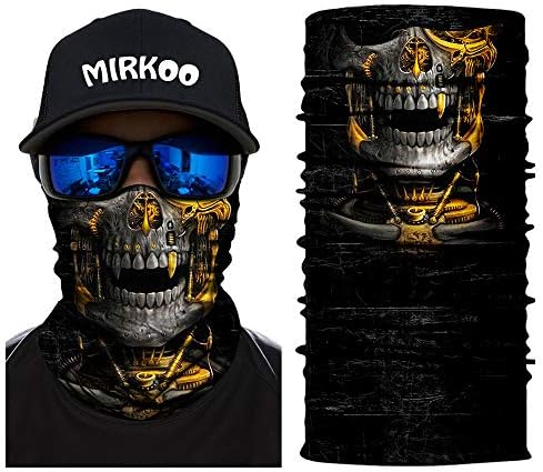 MIRKOO 3D Breathable Seamless Tube Face Mask, Dust-proof Windproof UV Protection Motorcycle Bicycle ATV Face Mask