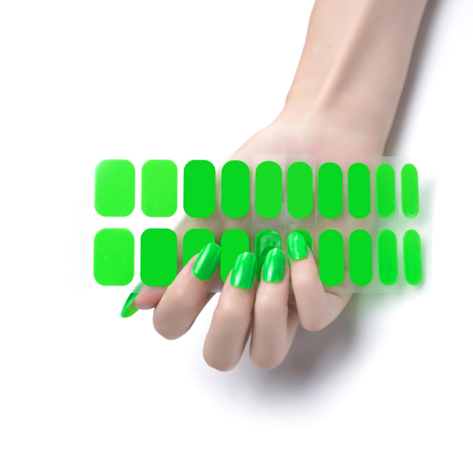 20Pcs / Pack Nail Wraps Women Nail Polish Strips Color Adhesive Fingernail Stickers Nails Acrylic Strips Gel Polish Stickers Kit Gel Adhesive Wraps No Uv Light Needed Decals