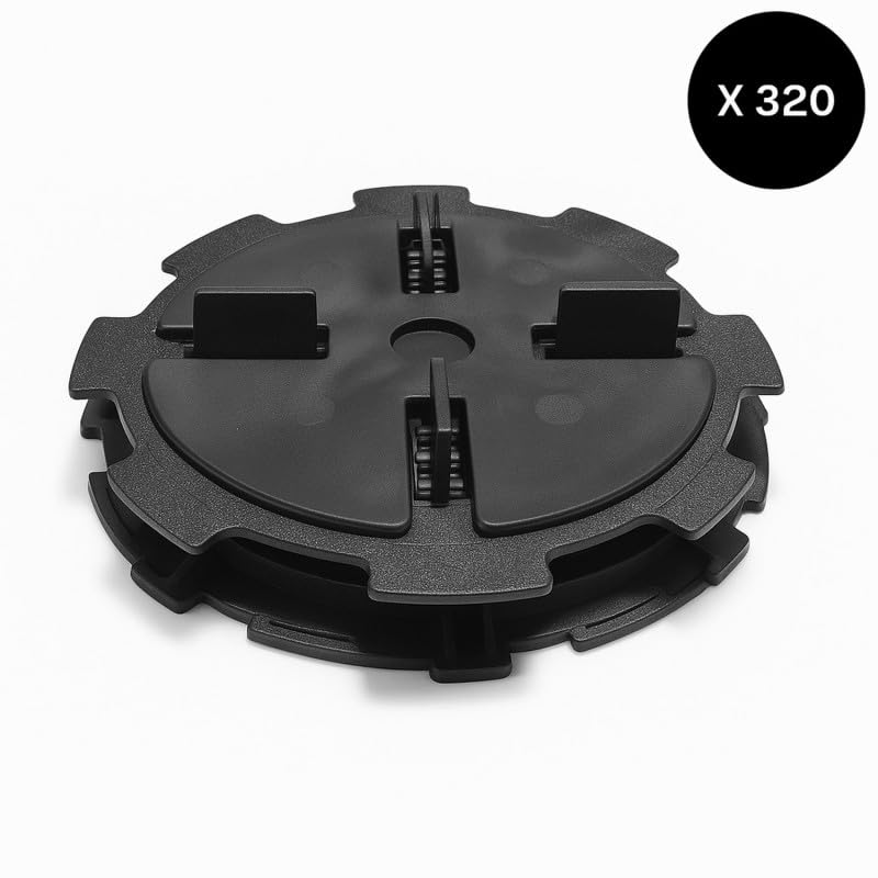 Lot de 320 plots réglables 10 à 15 mm dalle et carrelage McCover Noir