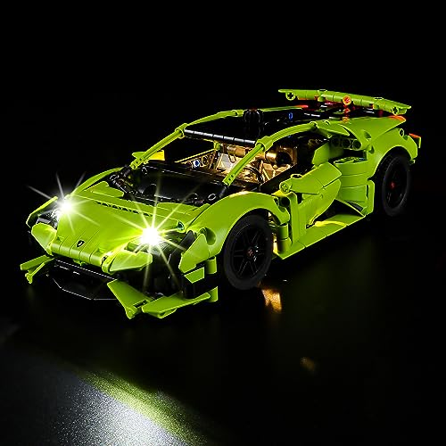 YEABRICKS LED Light for Lego-42161 Technic Lamborghini Huracán Tecnica Building Blocks Model (Lego Set NOT Included)