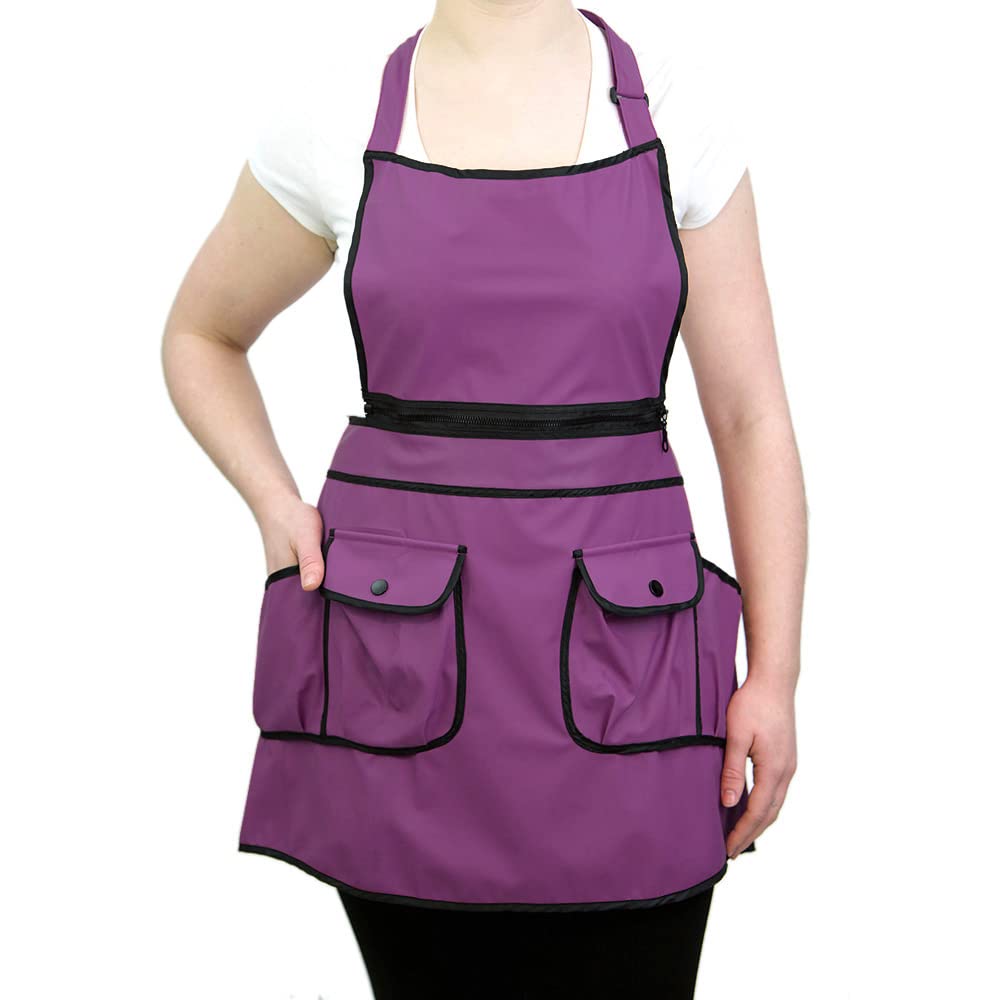 CHARLENE Courtney Convertible Zip Apron with Personalization Waterproof