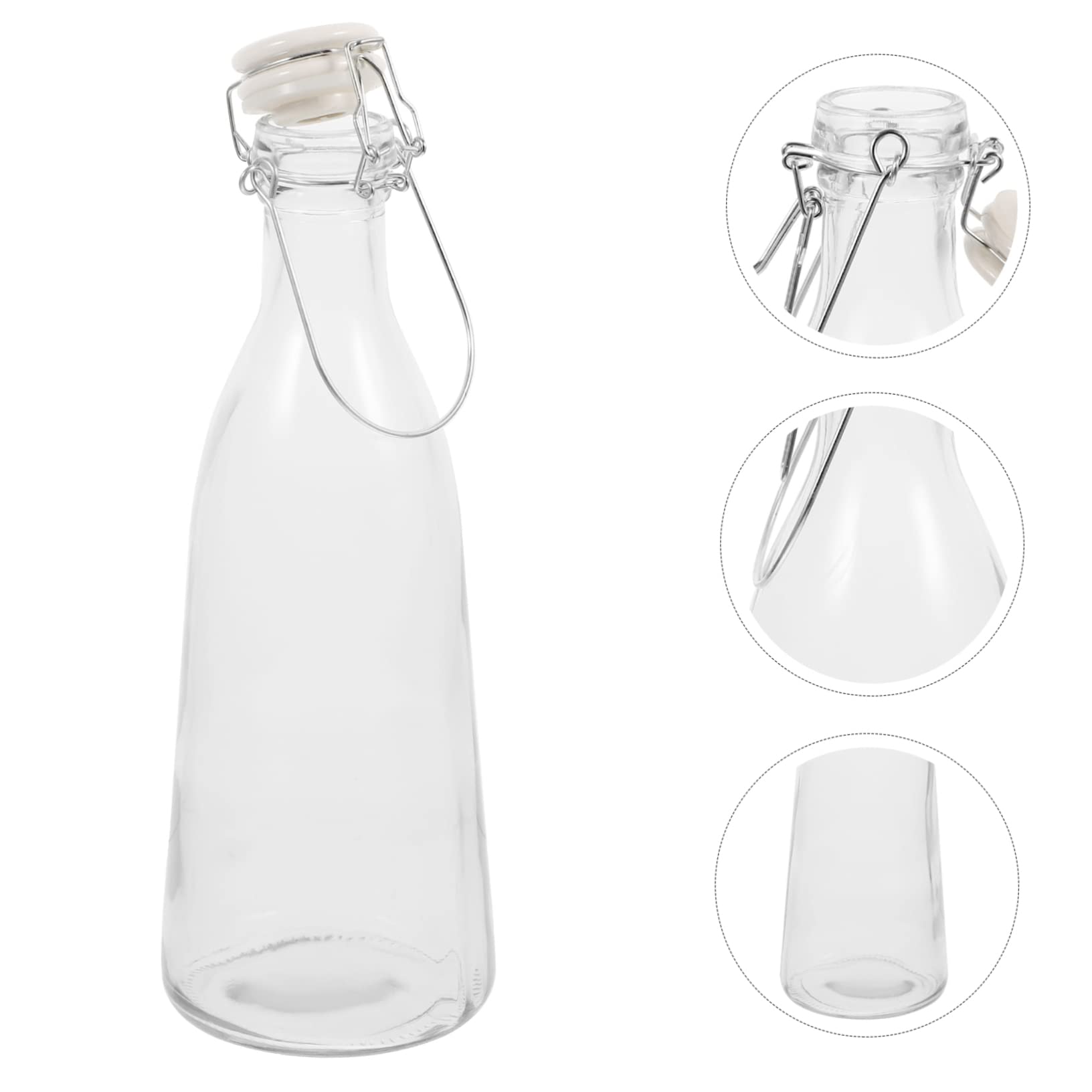 Alipis Glasflasch mit Verschluss, Trinkflaschen aus Glas, Oktoberfest Deko