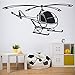 Avión calcomanía de pared simple dibujos animados helicóptero transporte arte mural vinilo pegatina niño niño dormitorio guardería decoración de interiores