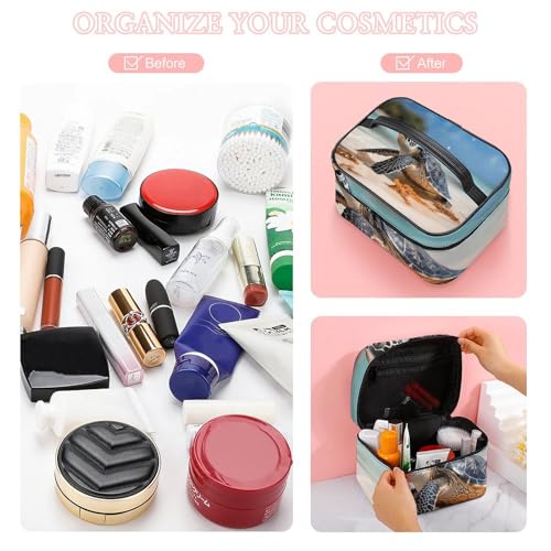 Foldable Travel Luggage Bag for Men And Women, Dry And Wet Separation Portable Travel Luggage Bag, Sea Turtle on The Beach Printed Waterproof Sports Luggage Bag, Fitness Bag 7