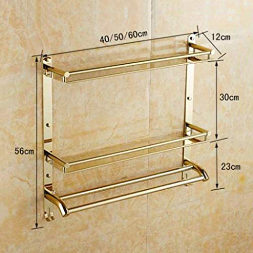 Erddcbb Bathroom Storage,Bathroom Shelf Shower Shelf Stainless Steel Shower Caddy For Shampoo Holder Kitchen Rack Storage Organizer Wall Mount Storage Basket (Size:60X12X56Cm) #TOP1