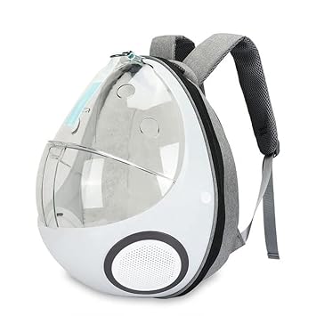 PetGains PGHC Egg-Shaped pet Travel Backpack - White