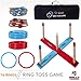 Rally and Roar Ring Toss Game Set - 8 Rope Rings, 10 Plastic Rings, Durable Base Board and Carry Bag