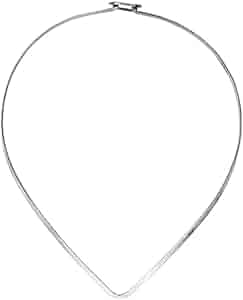 Amazon.com: Sterling Silver Wire Choker Collar Necklace V