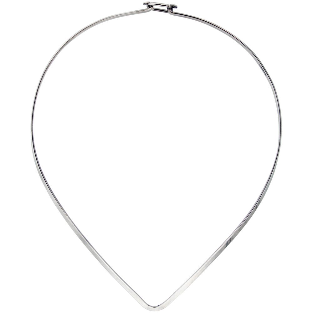 アクセサリー DEPT VTOPIA YOURS CHAIN CHOKER / silver V Choker Necklace, Sterling Silver 925 Chain Cubic Zirconia