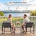 Outsunny 3-teiliges Balkonmöbel Set 2 Sessel mit Tisch, Kissen mit atmungsaktiv Bezug, Gartenmöbel Garten Bistro Set aus Metall, Outdoor Sitzgruppe für Garten Terrasse Grau
