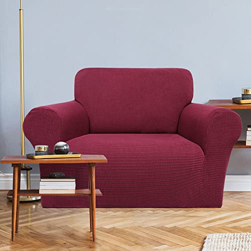 PiccoCasa Stretch Sofa Slipcover, 1-Piece Couch Seat Cover for Sofa Living Room, Spandex Jacquard Checks Sofa Covers - Image 2