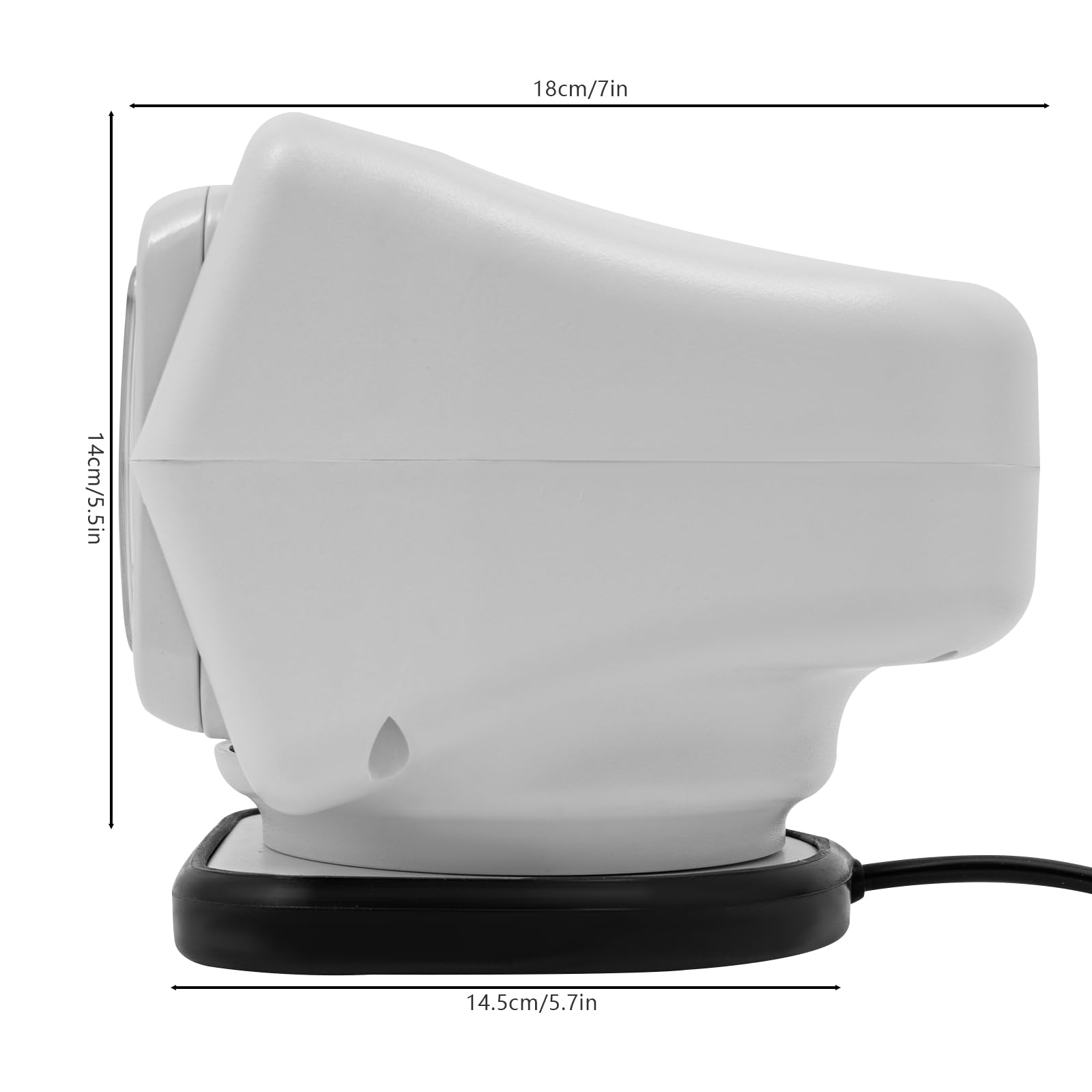 Faro di ricerca a LED con telecomando, 60 W, 8000 lm, IP67, impermeabile, con base magnetica, per fuoristrada, camion, barche, campeggio, girevole a 360°, telecomando incluso (bianco)