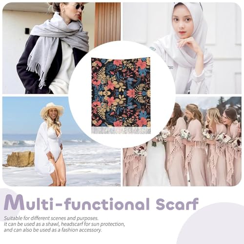 Womens Fall Winter Scarf Mothers Day Tassel Soft Warm Blanket Scarves Womens Shawl Wraps2