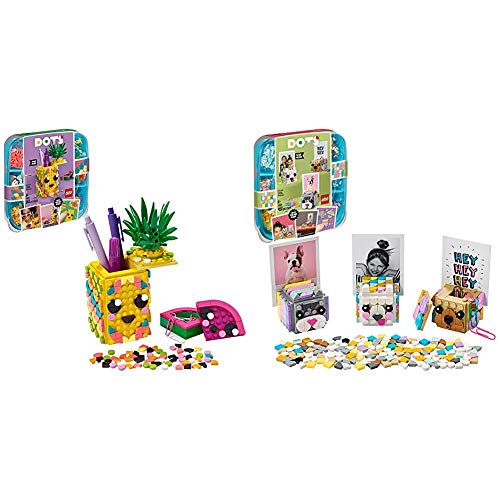 LEGO DOTS Animal Picture Holders 41904 and Pineapple Pencil Holder 41906 DIY Craft Decorations Bundle