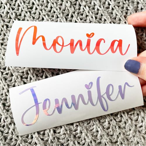 Calcomanía Con Nombre Personalizada, Letras de Vinilo Compatibles Con Botellas de Agua, Vasos, Tazas, Laptop - Decoración para Fiestas (10 cm de Ancho)