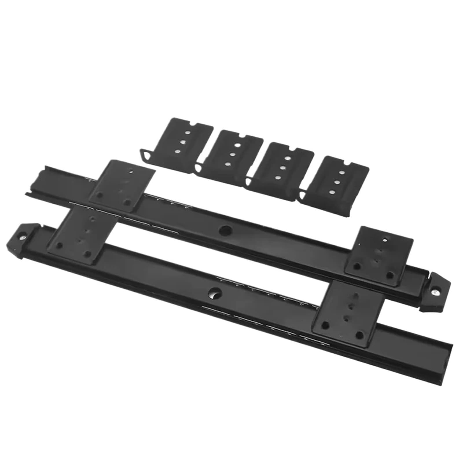 Ppqiru One Color 4Pcs Adjustable Hanging Bracket Suspension Track Guide Rail Fold Telescopic Drawer Runners Mute Ball Bearing Pull Out Tray For Cabinet Drawer
