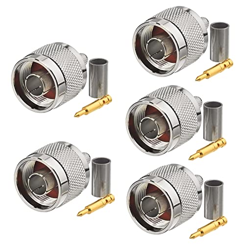 Conectores RF N macho para cable RG58 pack 5 miniatura 1
