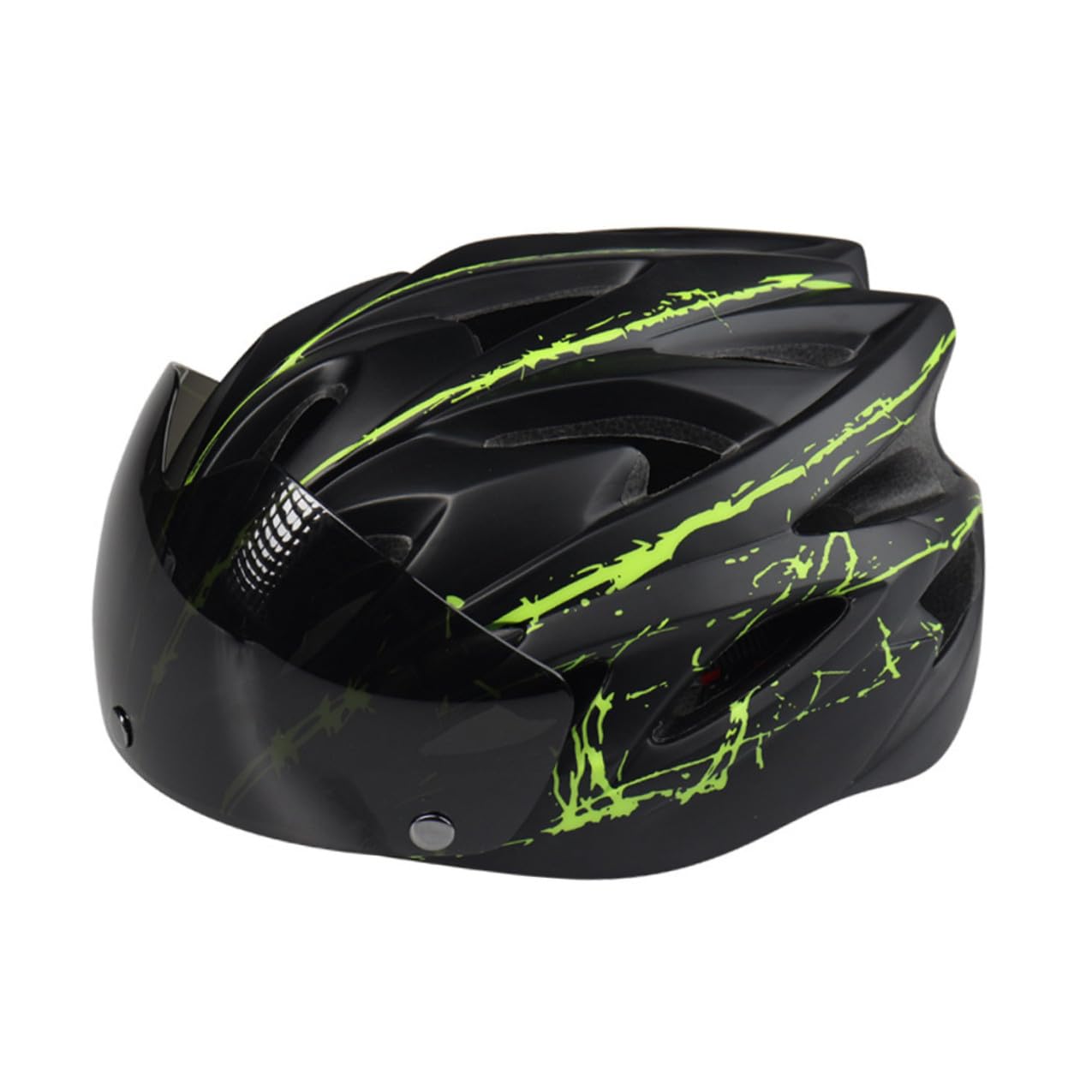 Casco da Bici con Occhiali Magnetici Staccabili, Leggero e Traspirante in Schiuma Protettiva e Pc, Design Sicuro e Adatto per Ciclismo Urbano e Outdoor