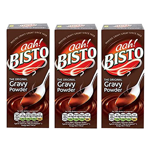 Bisto The Original Gravy Powder 200g Pack of 3 Low Sugar Low Fat Meat Veg Sauce Savoury Seasoning Sunday Roast Meal Dinner with Welari Thank You Card | (3pack) (600g)
