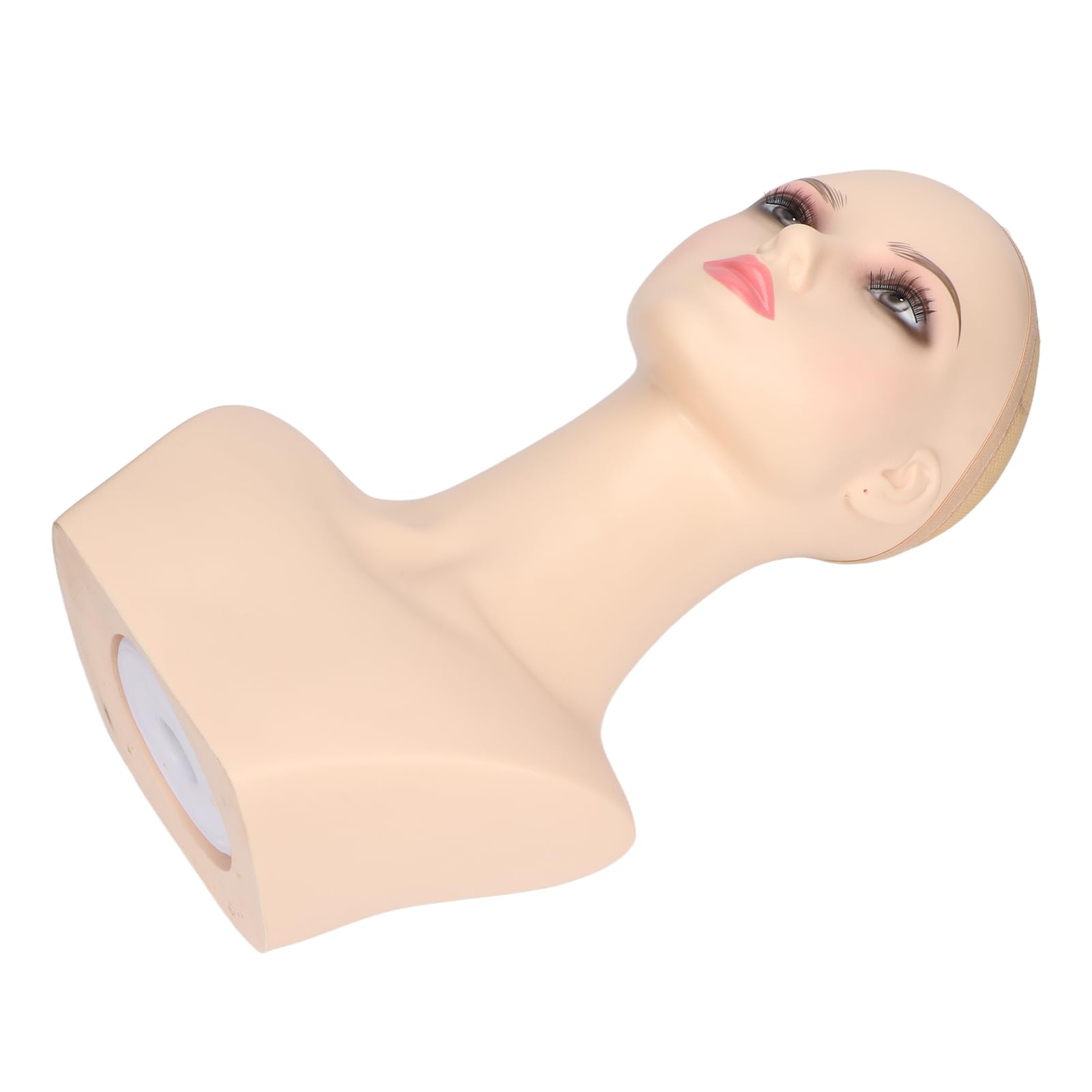Testa di Parrucca, Testa di Manichino Femminile Realistica Testa di Manichino Modello di Addestramento della Persona Reale per la Visualizzazione di Accessori di Bellezza per il