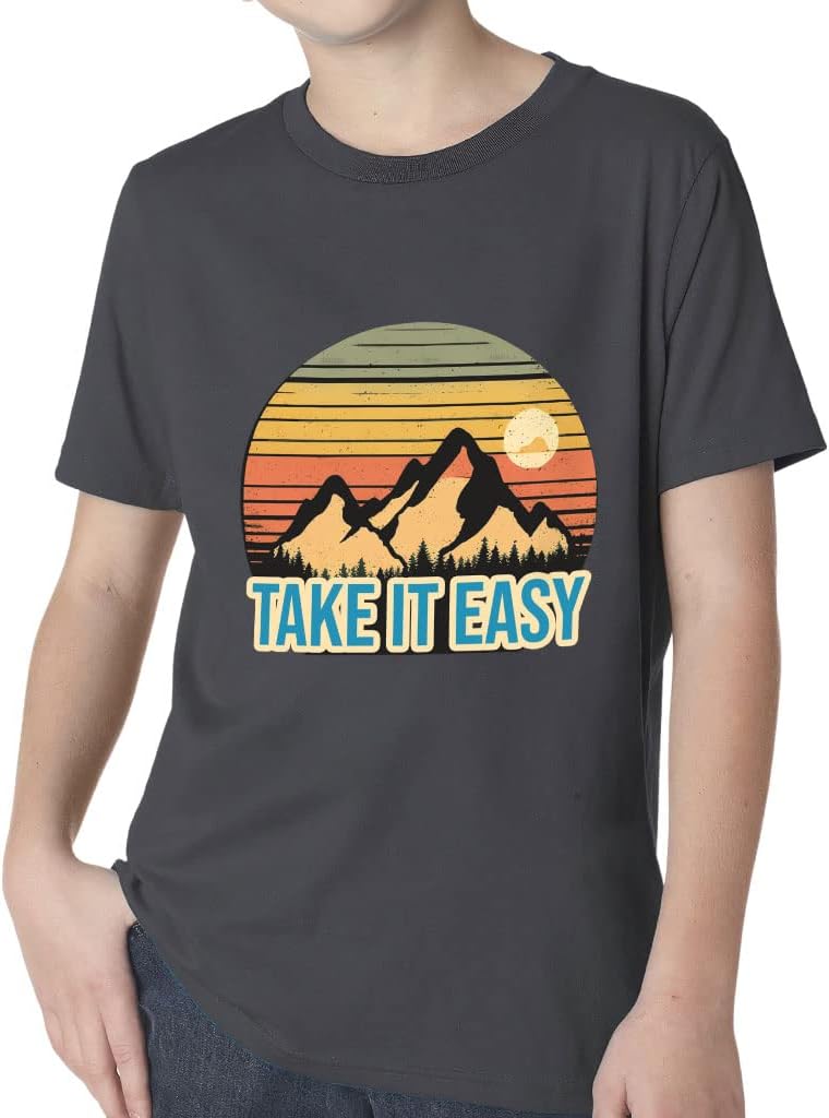 Take It Easy Kids' Classic Fit T-Shirt - Mountain T-Shirt - Sunset Classic Fit Tee