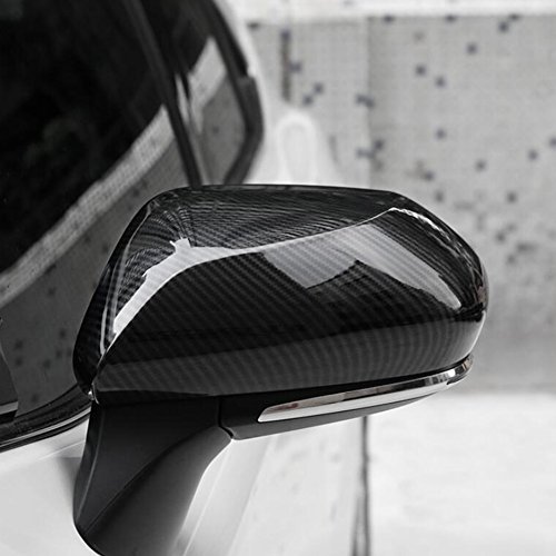 Rqing for Toyota Camry 2018 2019 Rear View Mirror Guard Cover Trims (Carbon Fiber Pattern)
